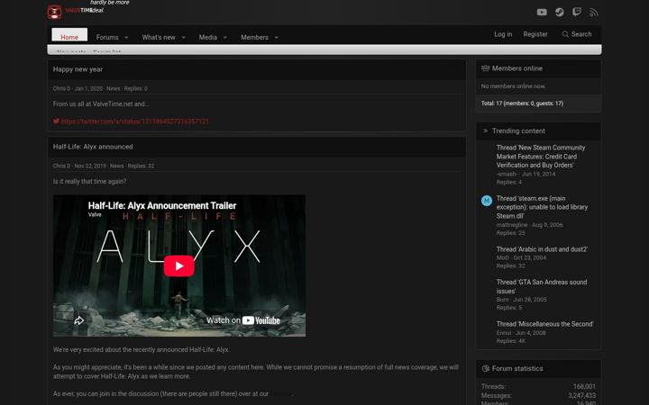 Screenshot of valvetime.co.uk