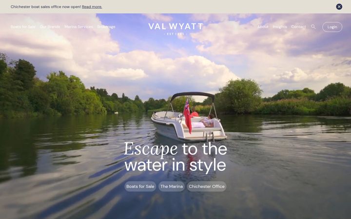 Screenshot of valwyattmarine.co.uk