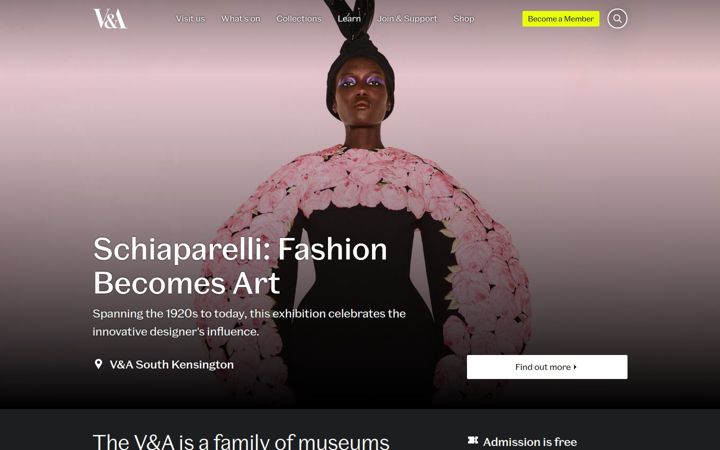 Screenshot of vam.ac.uk
