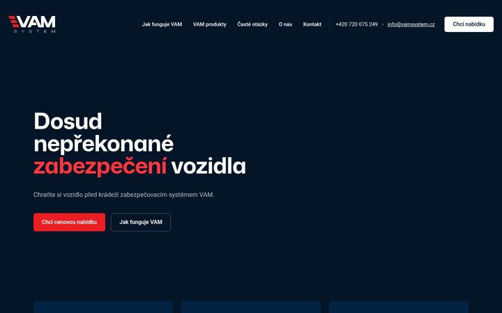 Skärmbild av vamsystem.cz