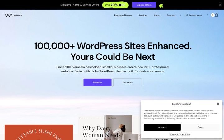 Screenshot ta' vamtam.com