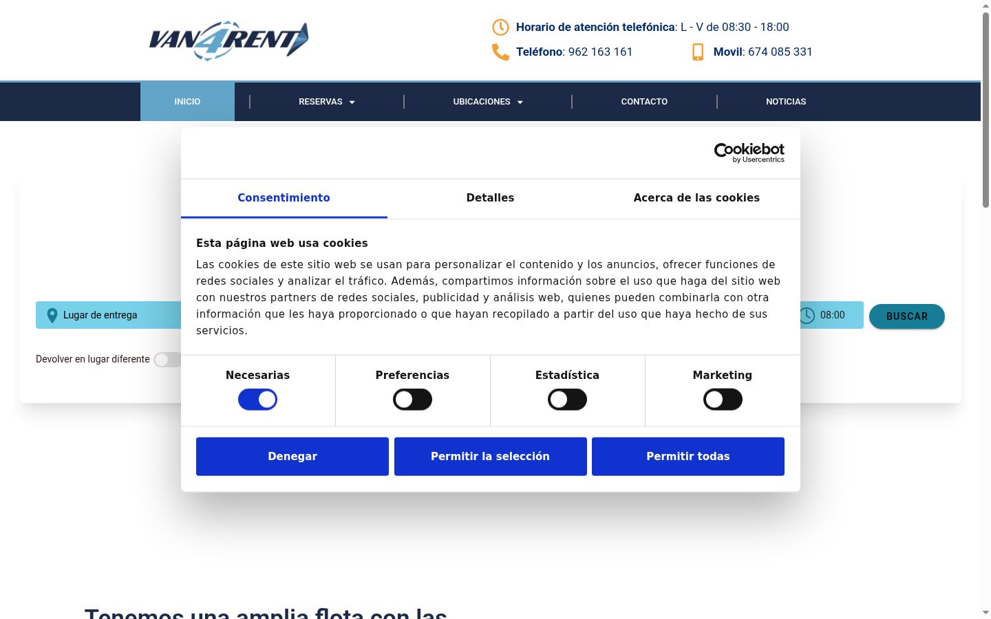 Snímka obrazovky banera súhlasu zobrazeného pred akoukoľvek interakciou