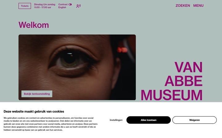 Skjermbilde av vanabbemuseum.nl