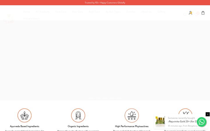 Screenshot of vanauraorganics.com