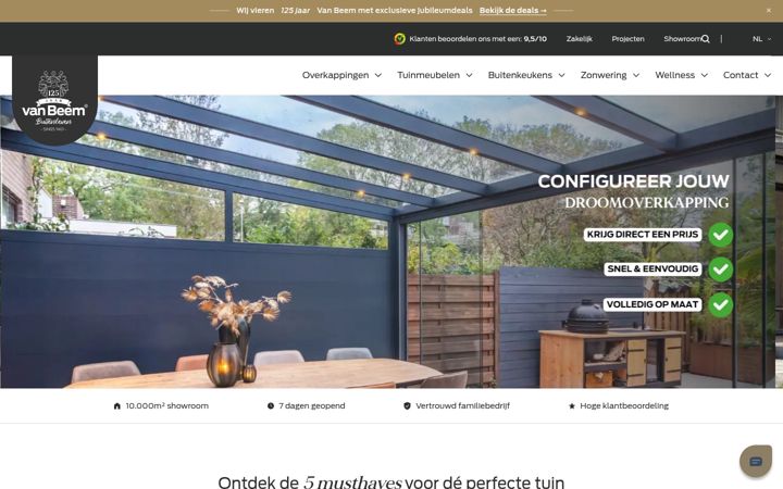 Screenshot of vanbeem.nl