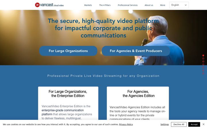 Screenshot of vancastvideo.com