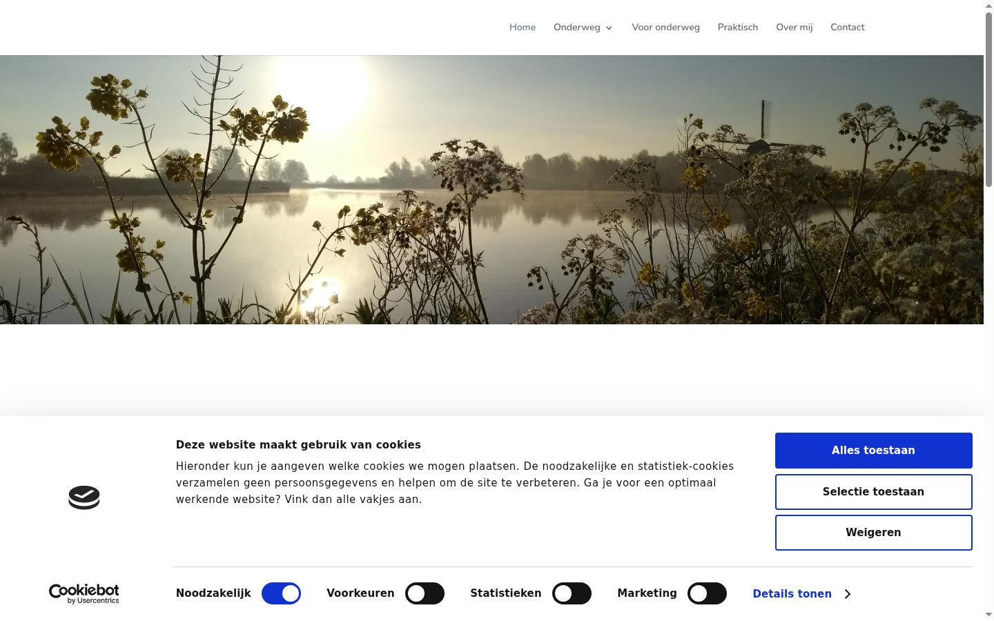 Captura de pantalla del banner de consentimiento mostrado antes de cualquier interacción