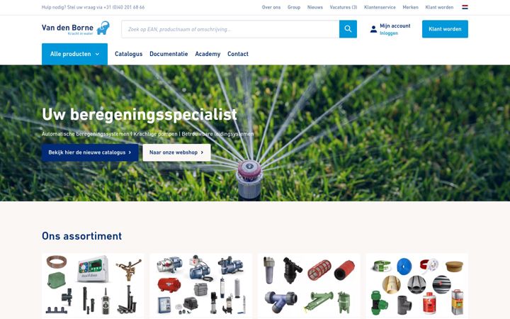 Screenshot of vandenborne.nl