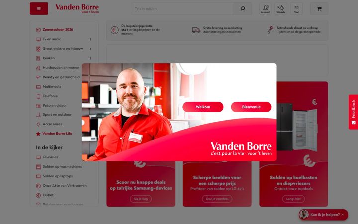 Screenshot of vandenborre.be