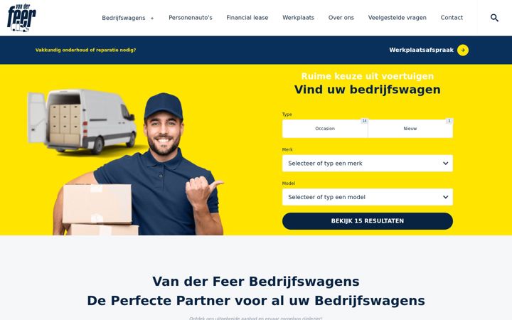 Screenshot van vanderfeer-bedrijfswagens.nl