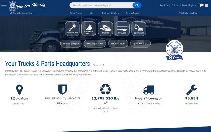 Screenshot of vanderhaags.com