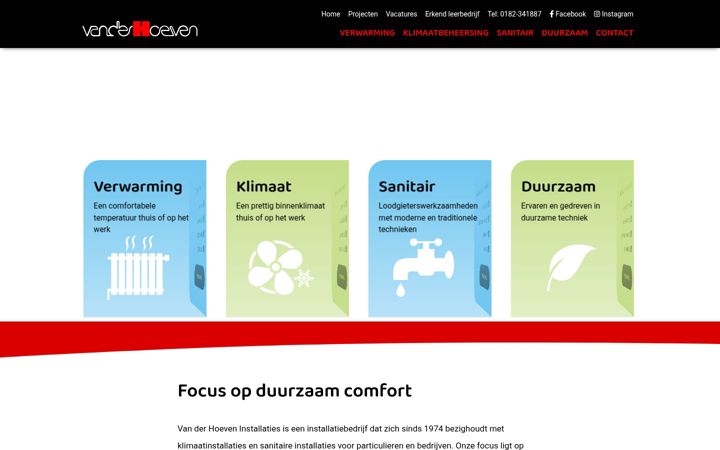 Screenshot of vanderhoeveninstallaties.nl