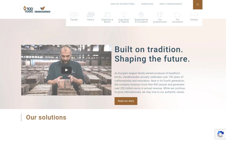 Screenshot of vandersanden.com