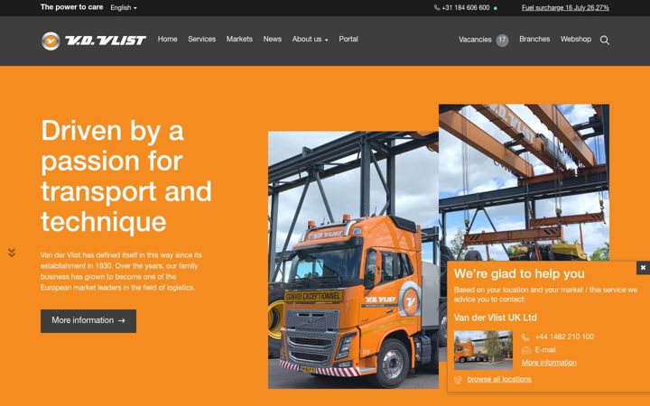 Screenshot of vandervlist.com