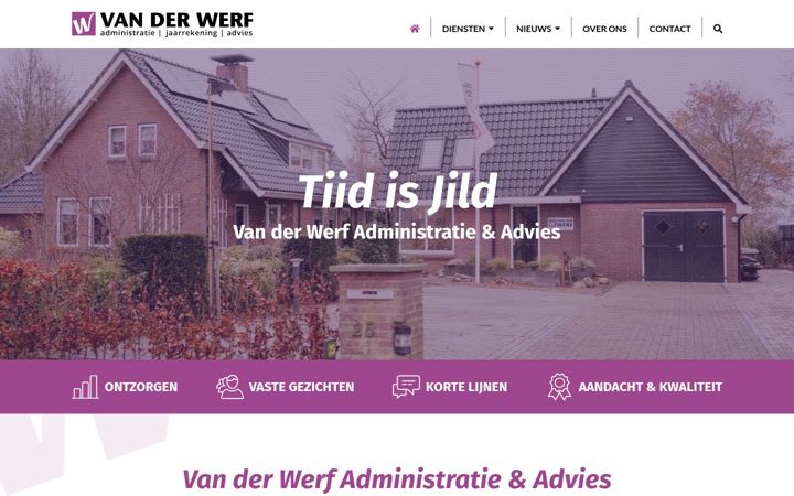 Captura de pantalla de vanderwerfonline.nl
