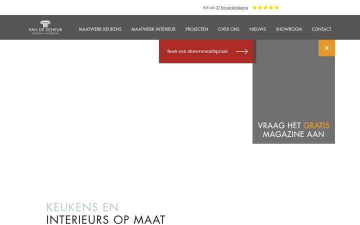 Zrzut ekranu vandescheurinterieurbouw.nl