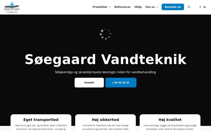 Skjámynd af vandteknik.nu