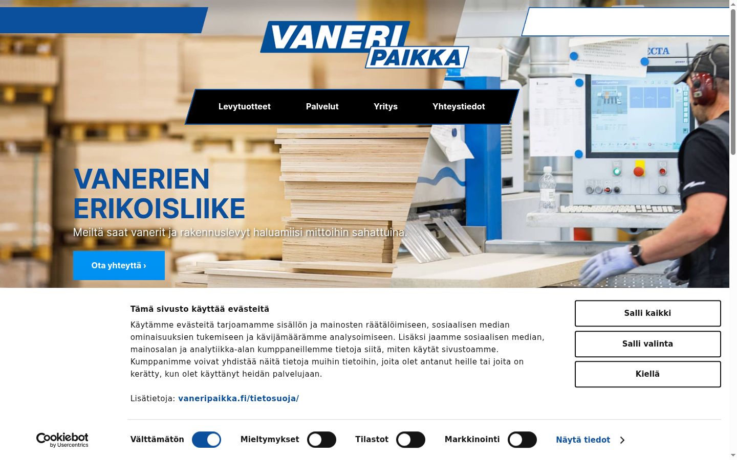 Sutikimo reklamjuostės, rodytos prieš bet kokią sąveiką, ekrano kopija
