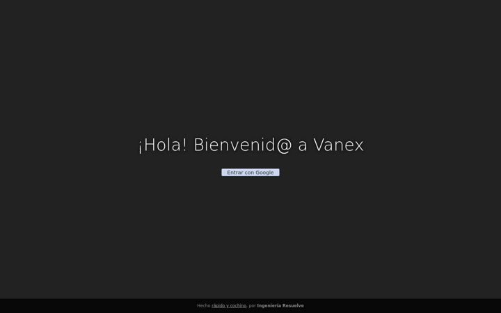Screenshot of vanex.io