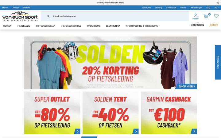 Screenshot of vaneycksport.com