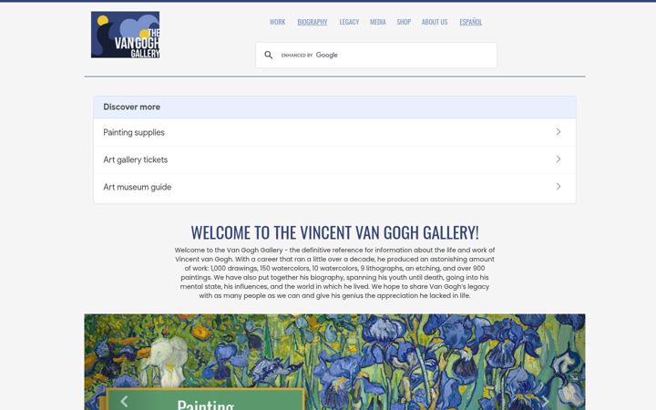 Screenshot von vangoghgallery.com
