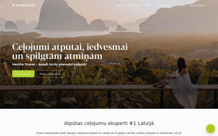 Screenshot of vanillatravel.lv