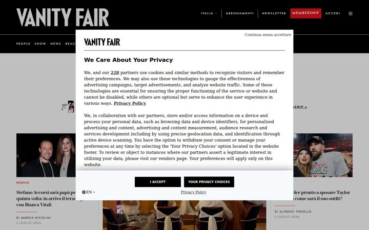 Screenshot of vanityfair.it