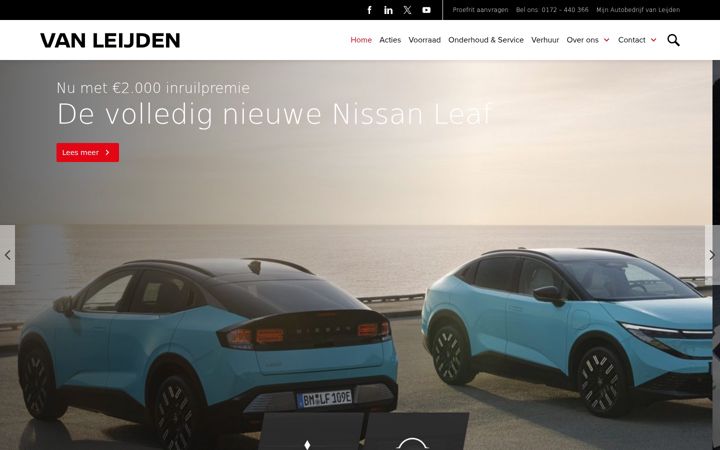 Snimka zaslona za vanleijden.nl