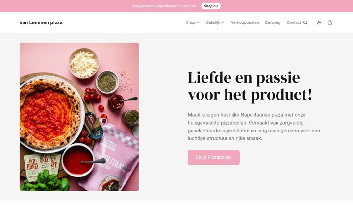 Screenshot of vanlemmenpizza.nl