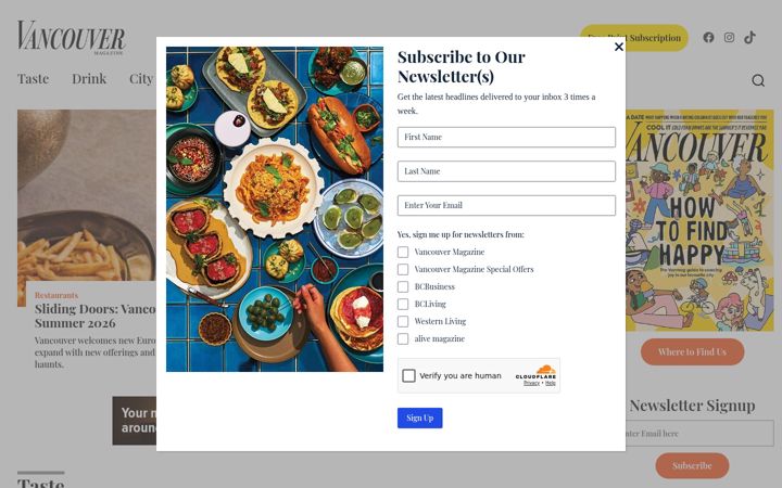 Screenshot van vanmag.com