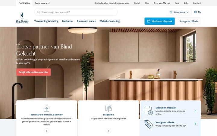 Screenshot of vanmarcke.com