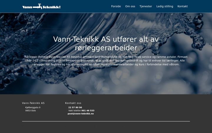 Screenshot di vann-teknikk.no