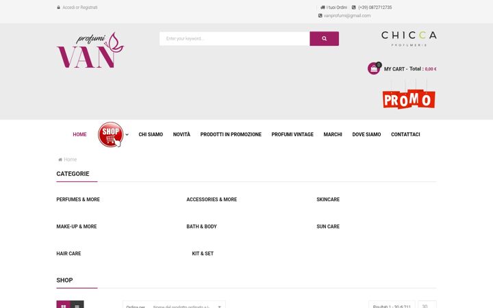 Screenshot of vanprofumi.it