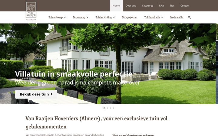 Screenshot di vanraaijen.nl