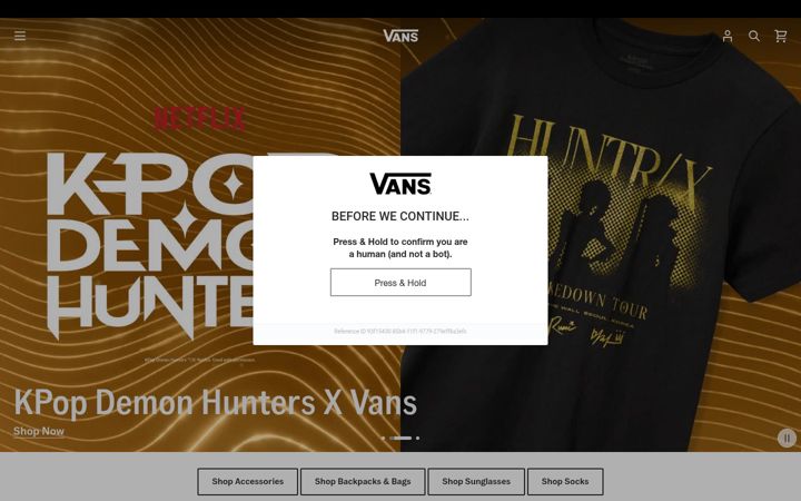 Screenshot of vans.ca
