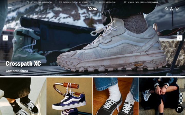 Screenshot of vans.cl