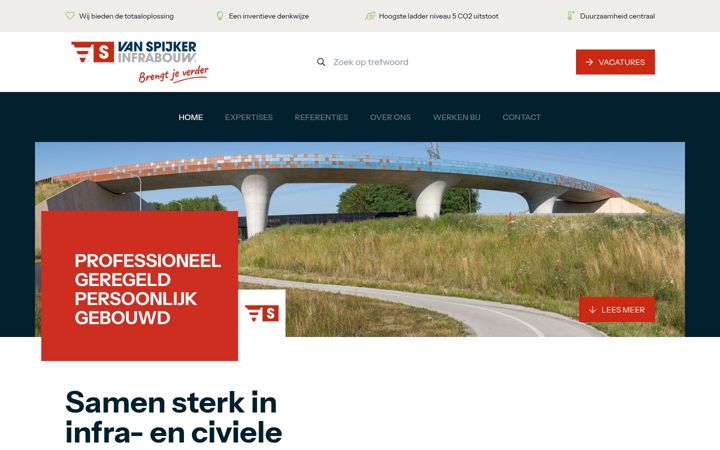 Ekrano kopija vanspijkerinfrabouw.nl