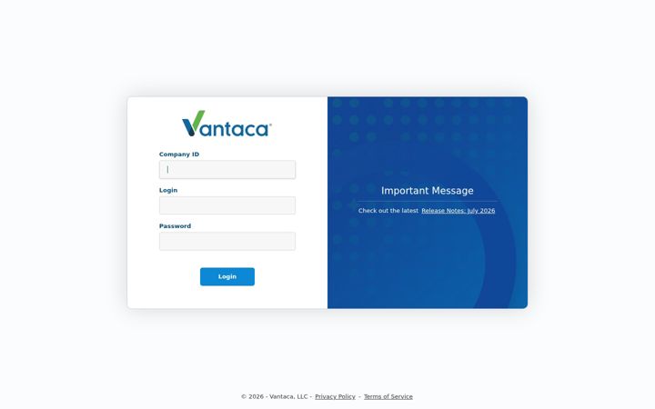 Screenshot of vantaca.net