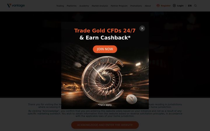 Screenshot of vantagemarkets.io
