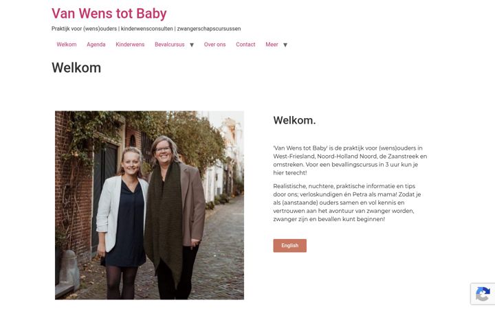 Snimka zaslona za vanwenstotbaby.nl