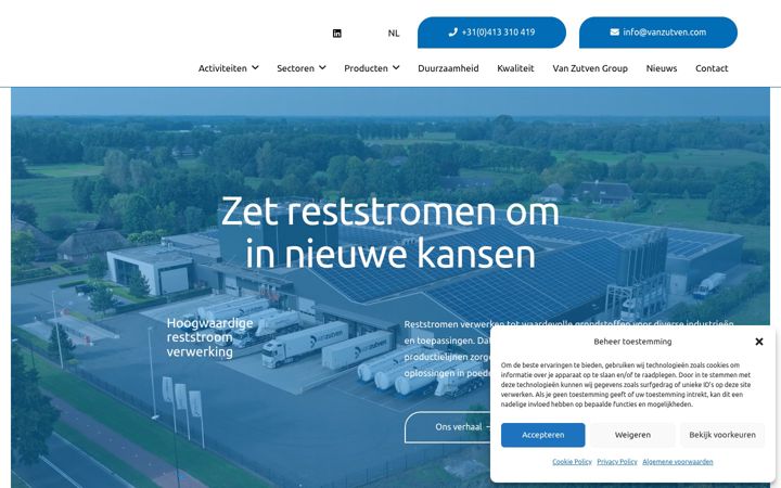 Screenshot stránky vanzutven.com