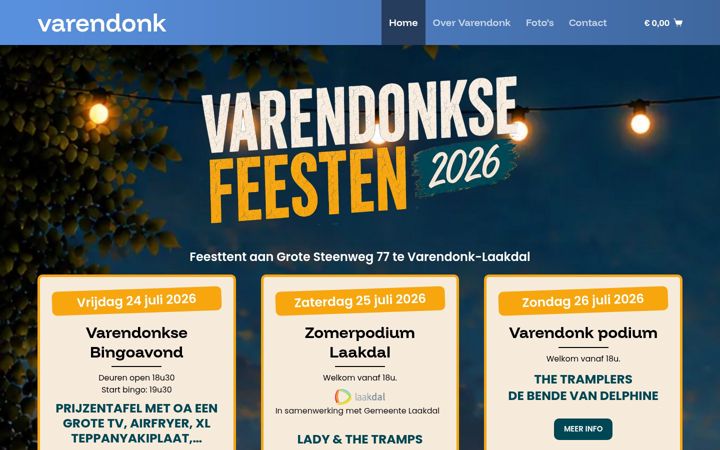 Screenshot of varendonk.be