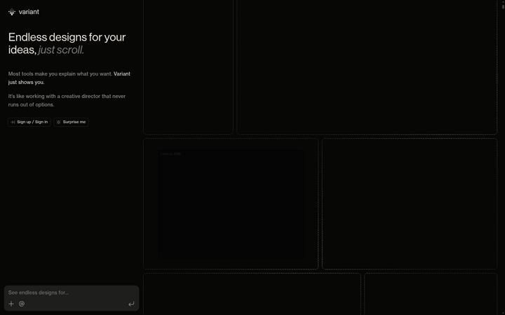 Screenshot of variant.com
