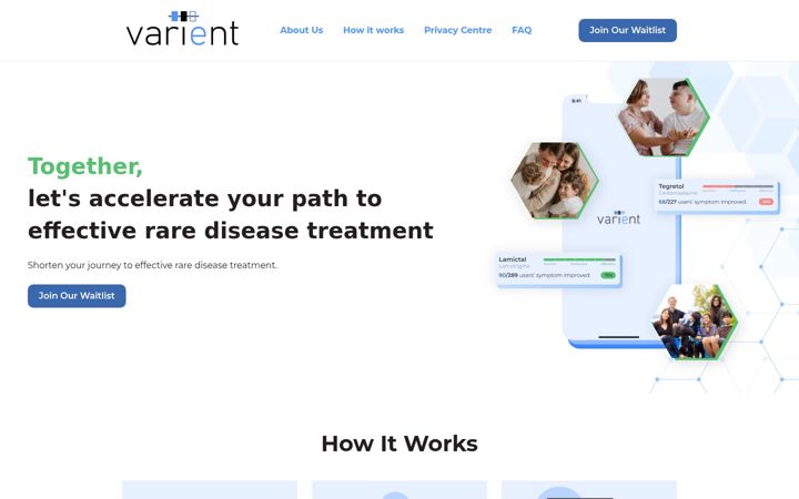 Screenshot of varientapp.com