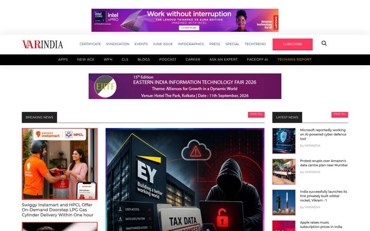 Screenshot of varindia.com