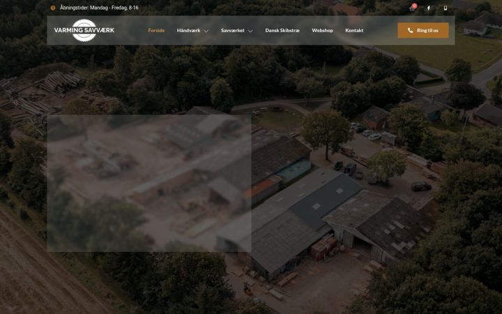 Kuvakaappaus sivustosta varming-savvaerk.dk