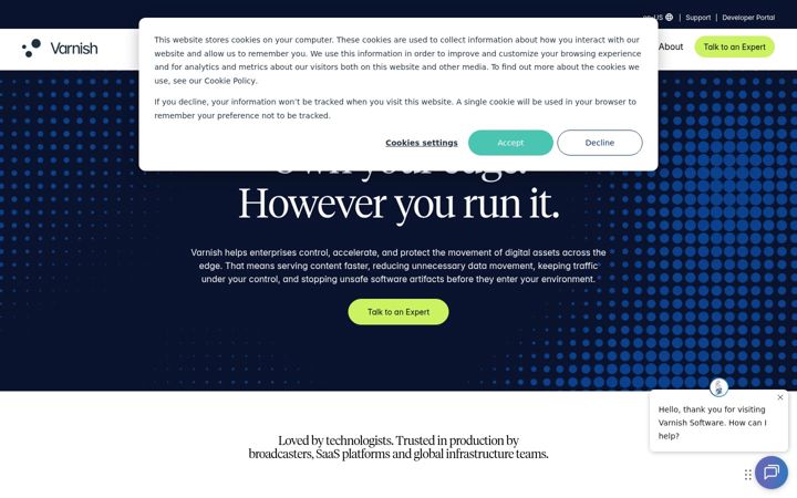 Screenshot of varnish-software.com