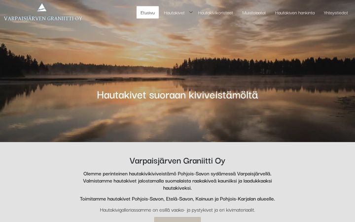 Ekrano kopija varpaisjarvengraniitti.fi