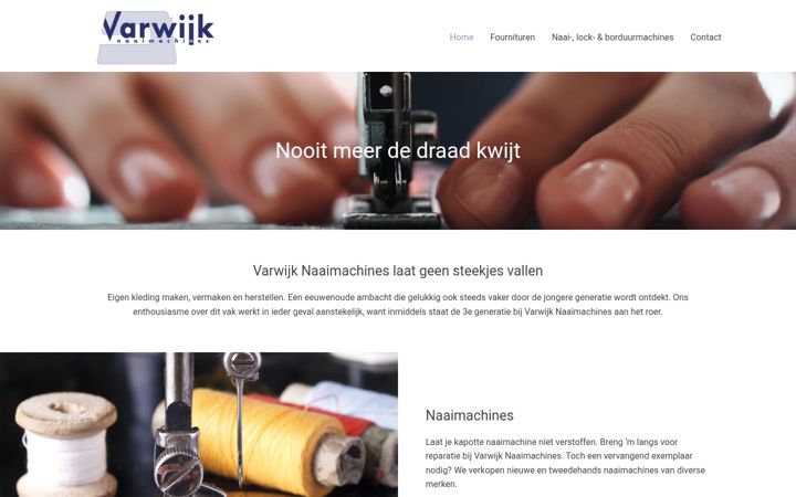 Captura de pantalla de varwijknaaimachines.nl