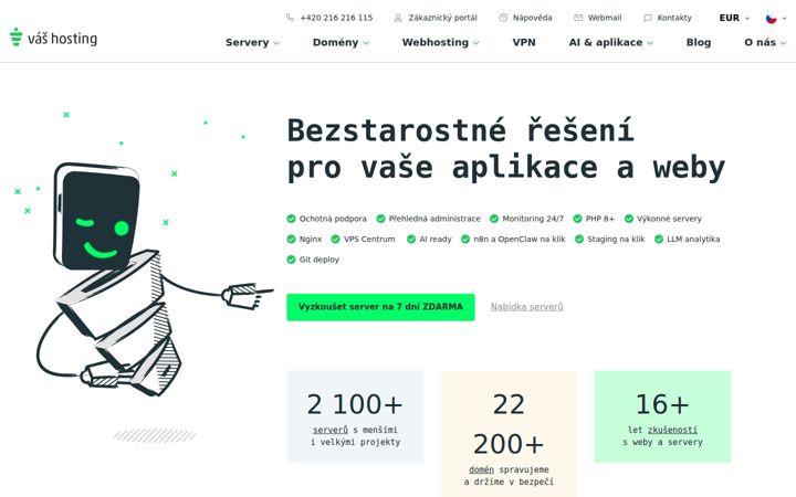 Screenshot of vas-hosting.cz
